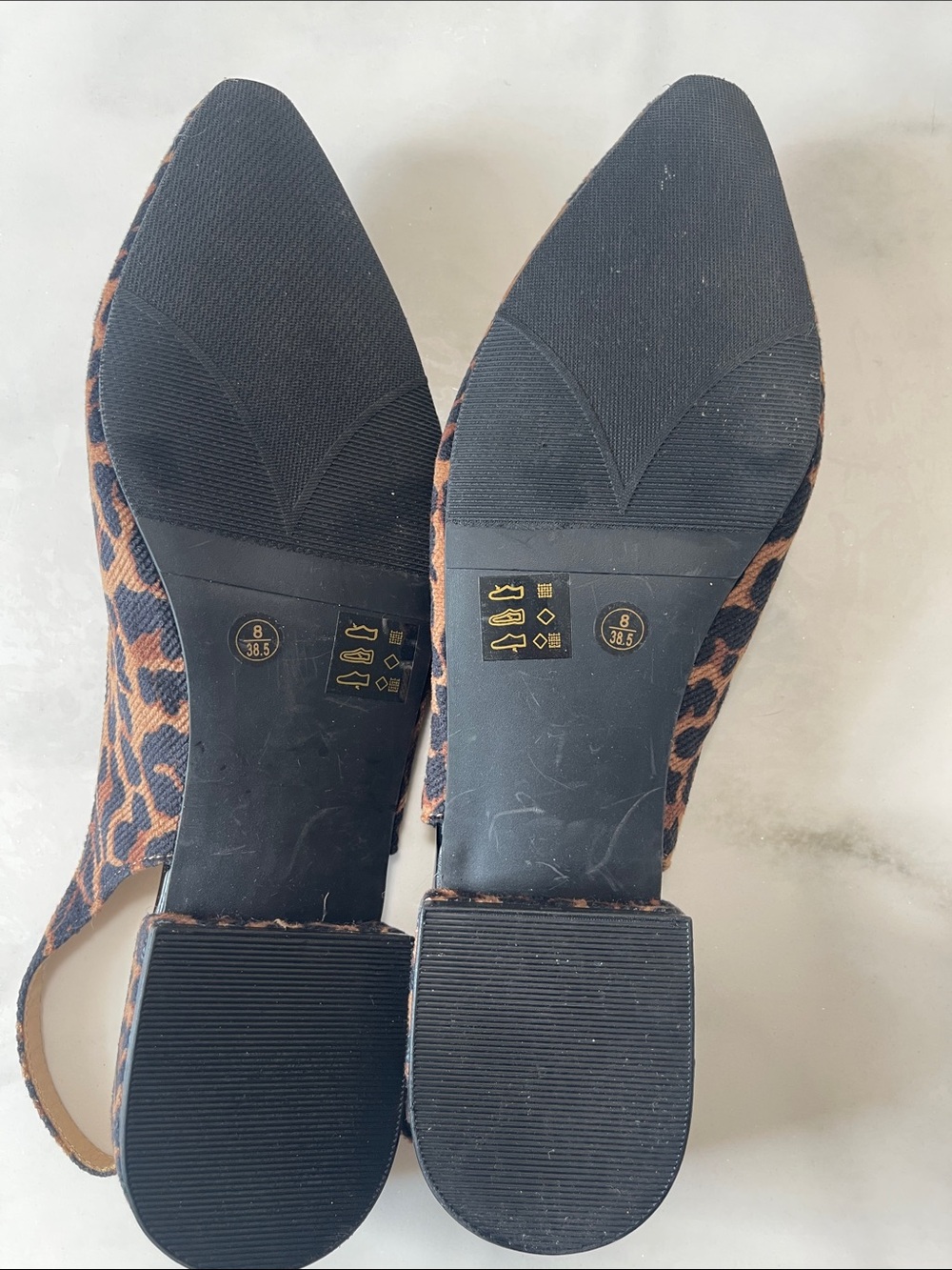 J. Crew Leopard Print Slingback Pointed Flats in Brown and Black - Picture 6 of 6